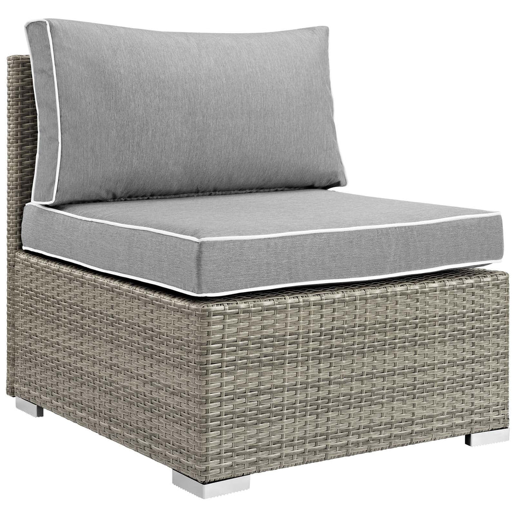 Grey Rattan Wicker Outdoor Sofa Chair N901