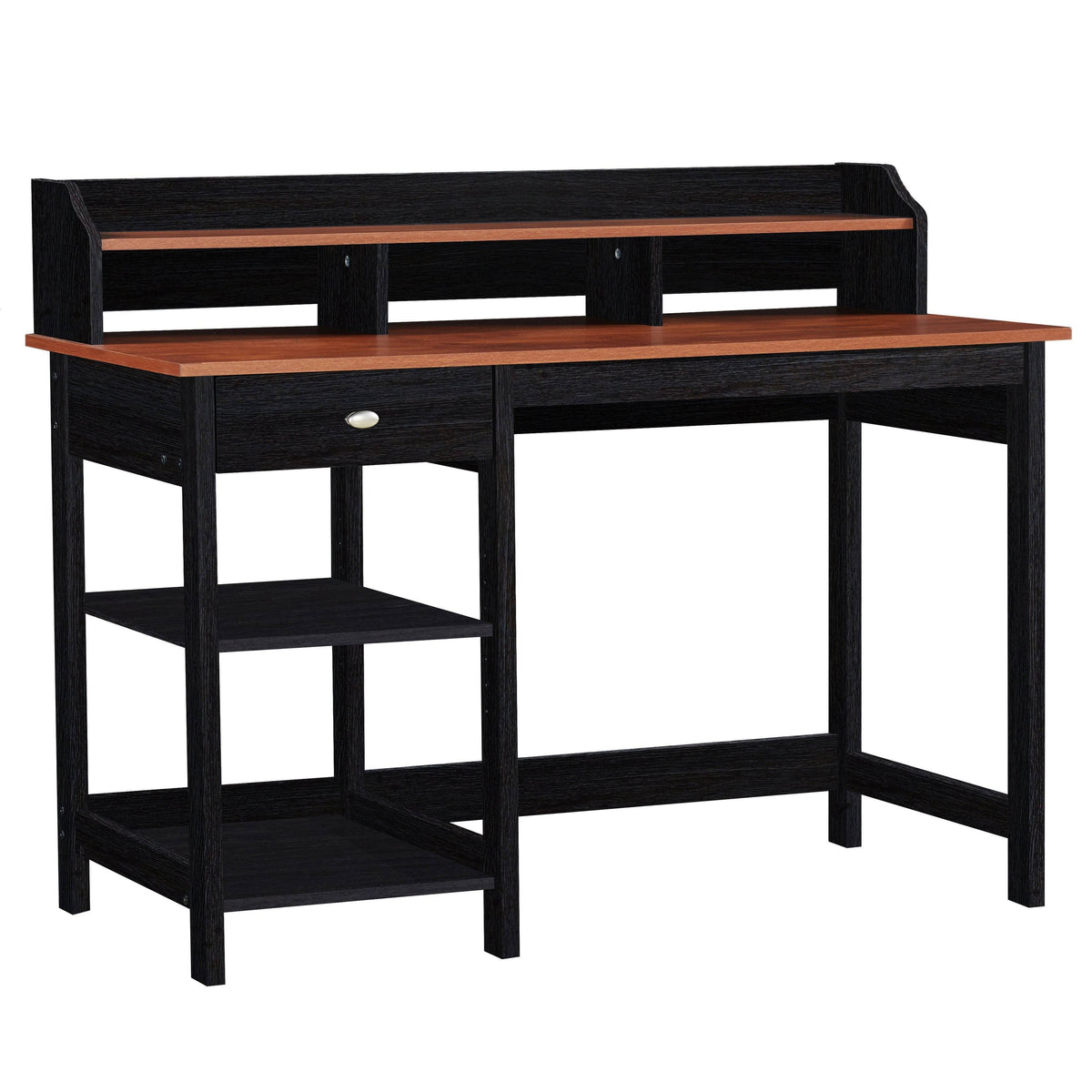 Gray Oak Writing Desk with Hutch G471