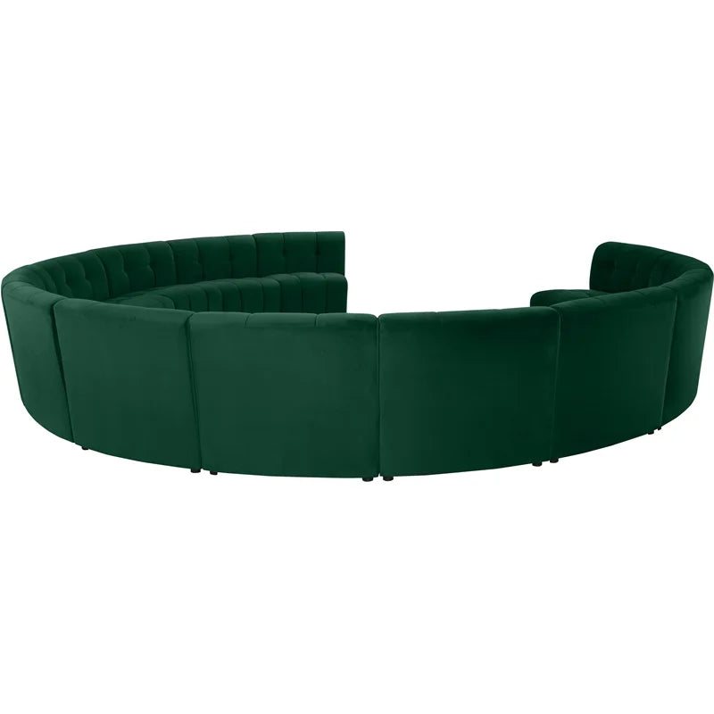 Green Velvet Sectional Sofa F205730