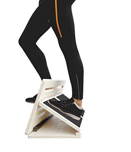 Wooden Slant Board for Calf Stretching, Adjusts to 4 Positions, Non-Slip Surface and Base E6601