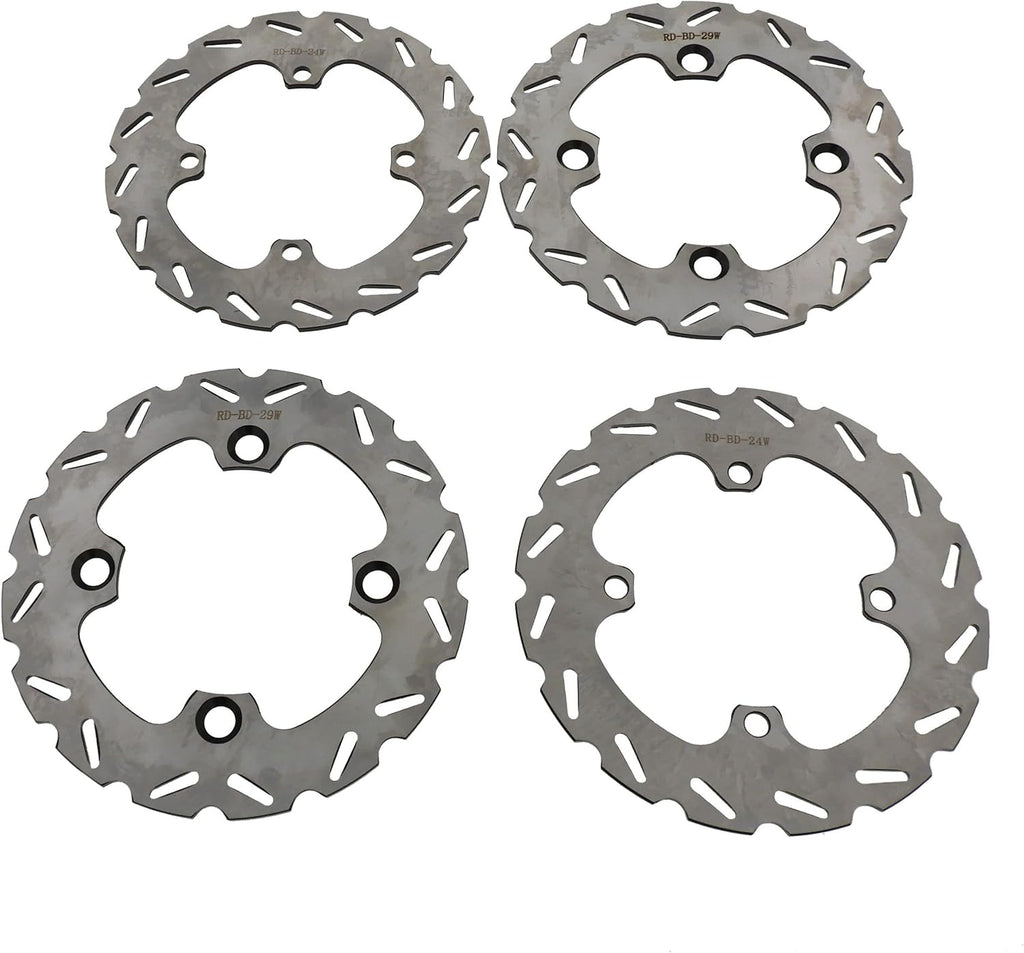 Front & Rear Brake Rotors & Brake Pads for Polaris Ranger 800 W153416