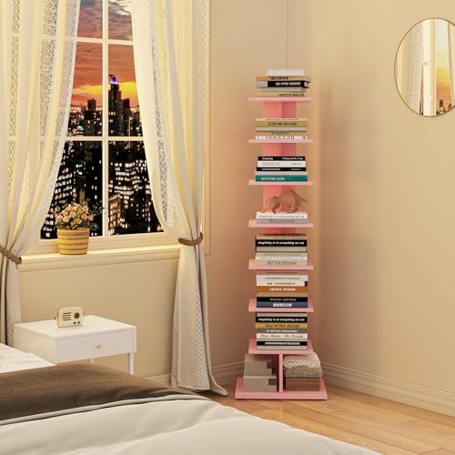 Black 8-Tier Narrow Bookshelf C356981