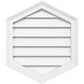 26x22W x 34x22H Vertical Peaked Surface Mount PVC Gable Vent V869