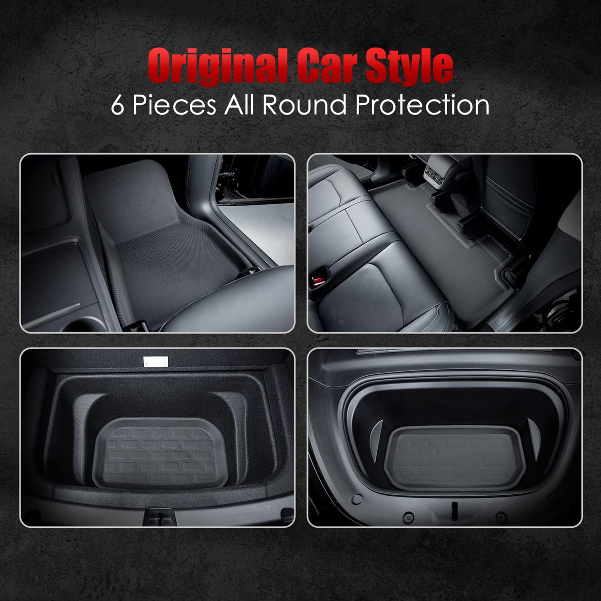 6 Pieces XPE Material Floor Mats with Cargo Liner L749