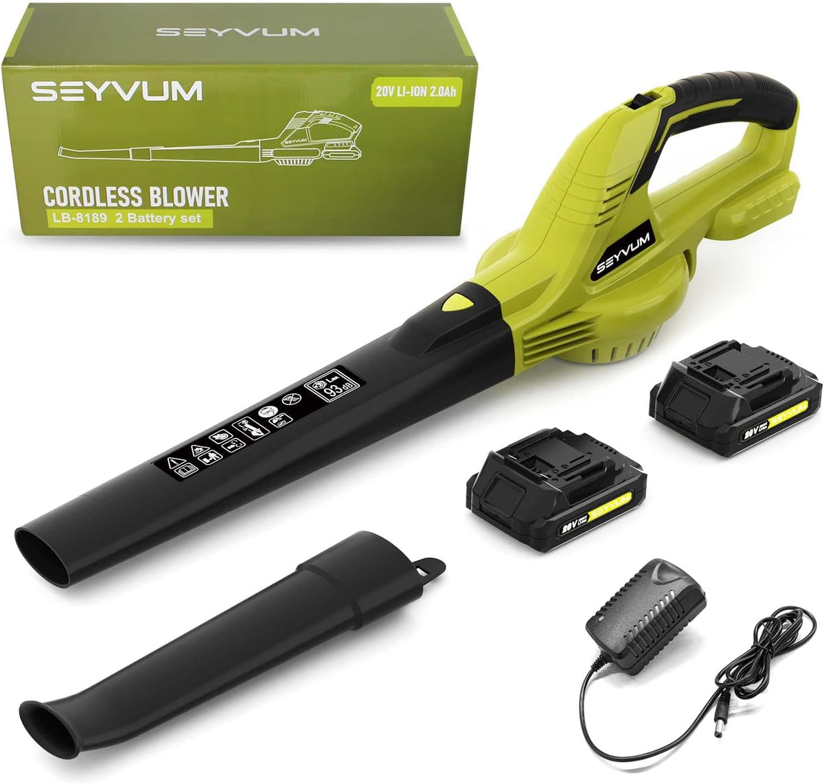 320CFM 150MPH 20V Cordless Leaf Blower with 2 X 2.0 Battery & Charger A51520