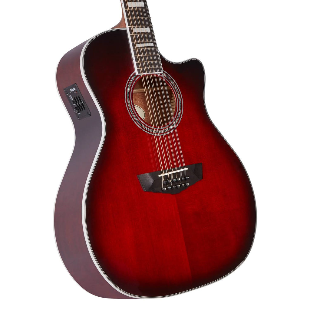 Trans Black Cherry Burst 12-String Acoustic Electric Guitar W5365