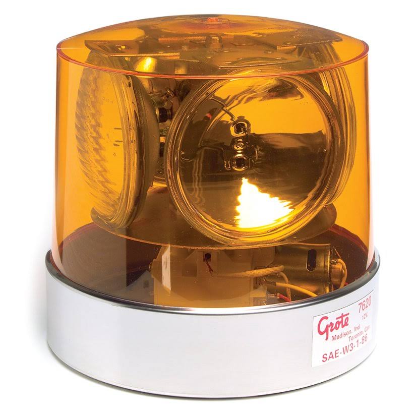 Compact Four Sealed Beam Roto Beacon Yellow H585