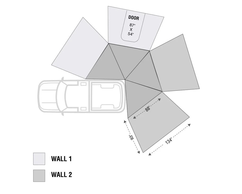 Passenger Side Awning Wall V4578