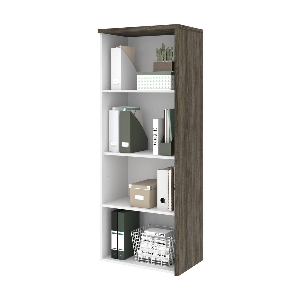 Walnut Grey White Bookcase E850493