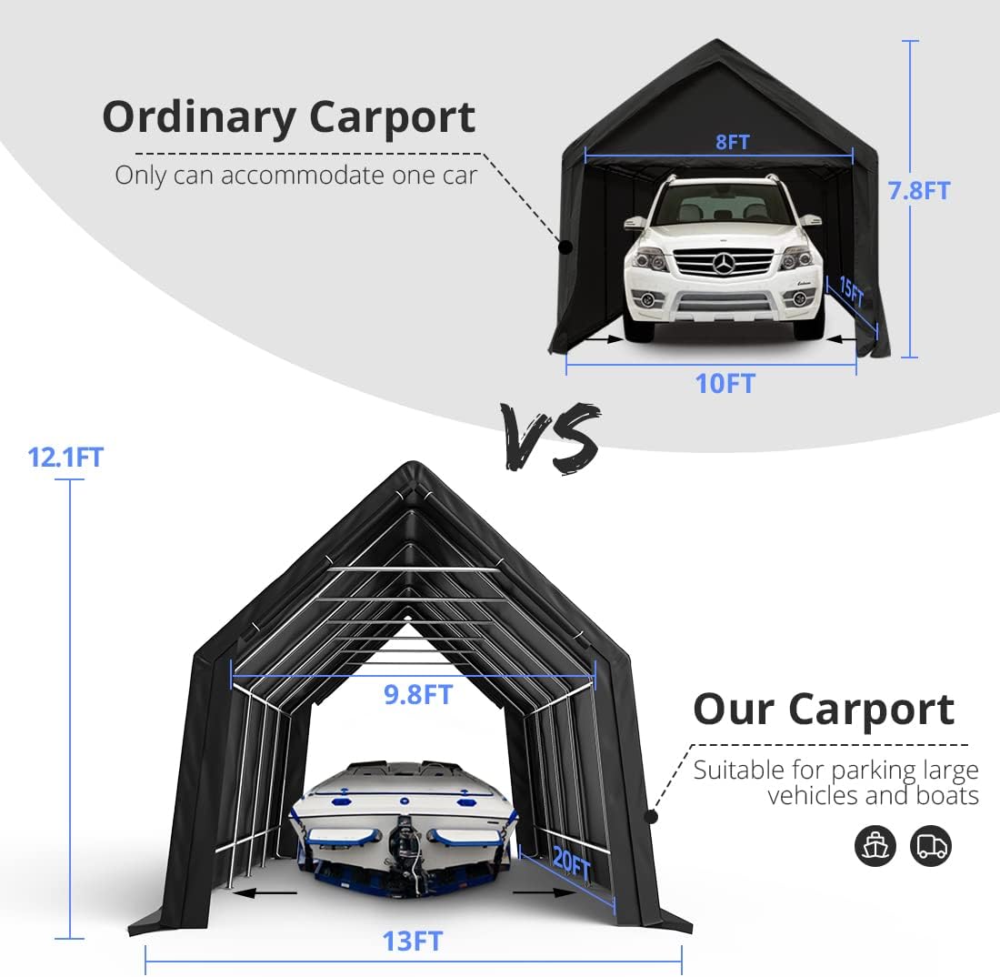 10' x 15' Heavy Duty Anti-Snow Carport Canopy G42674