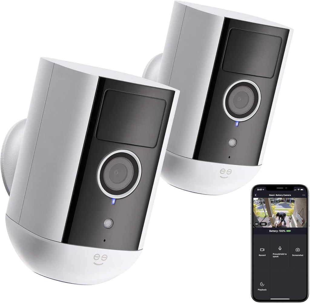 Wireless Indoor/Outdoor WiFi Security Camera, Rechargeable Battery-Powered 1080P Night Vision Waterproof (1 Pack) O43119