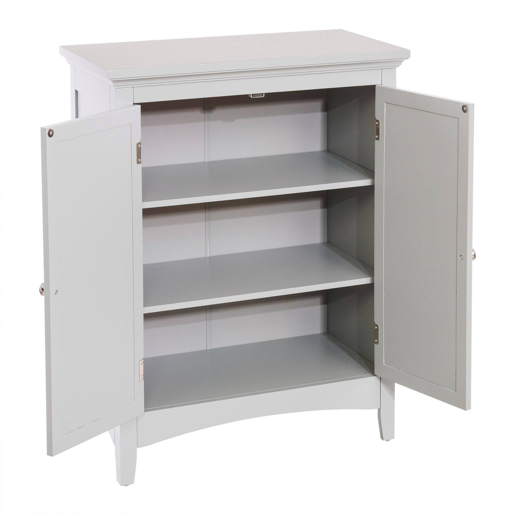 Gray Double Door Floor Cabinet F118