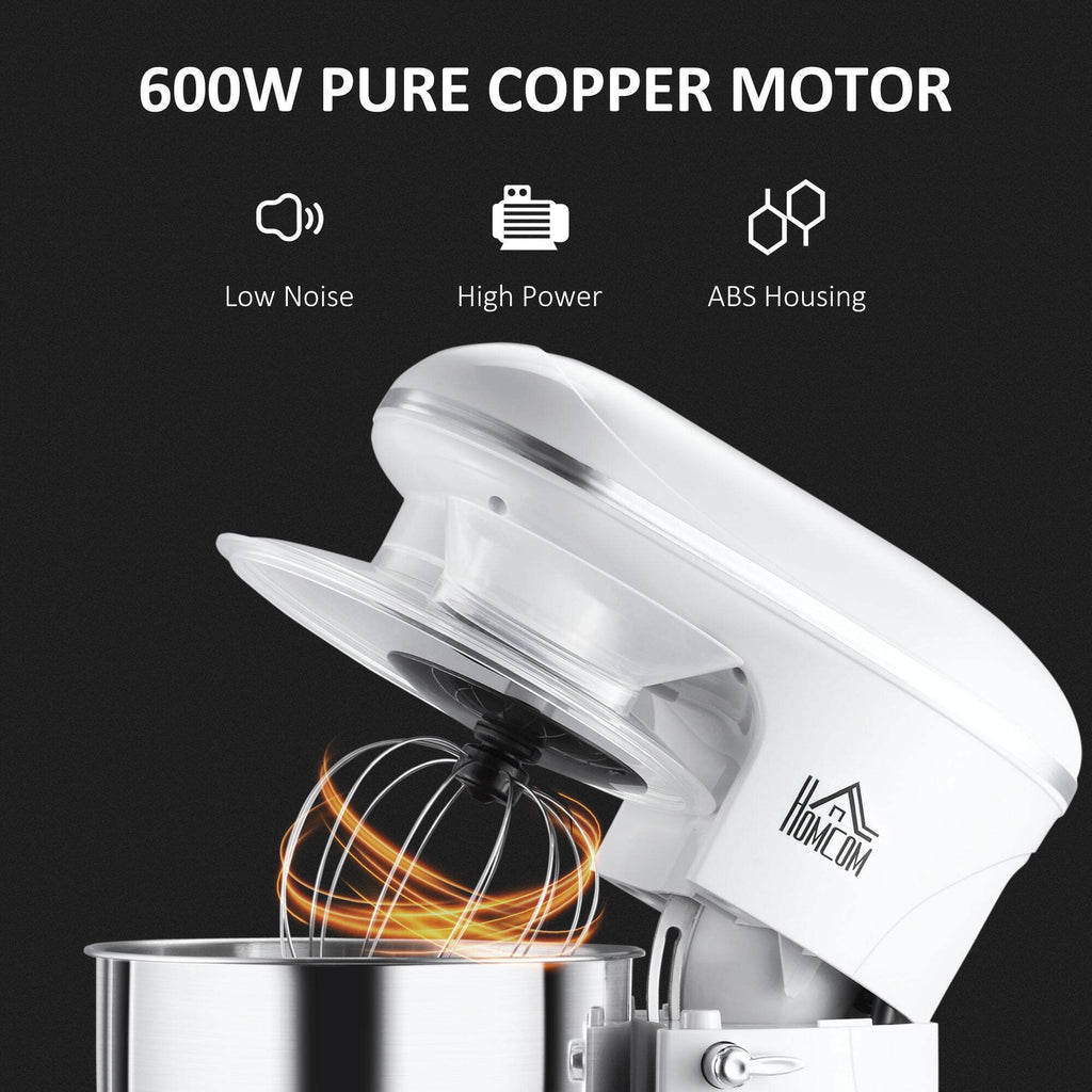 600W Tilt Head Stand Mixer with 6 Qt Stainless Steel Bowl U940516