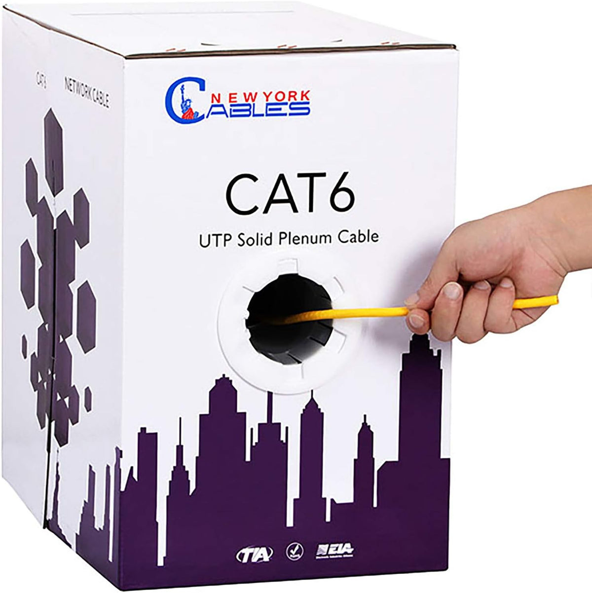 Black 1000ft CAT6 Plenum Cable P235659