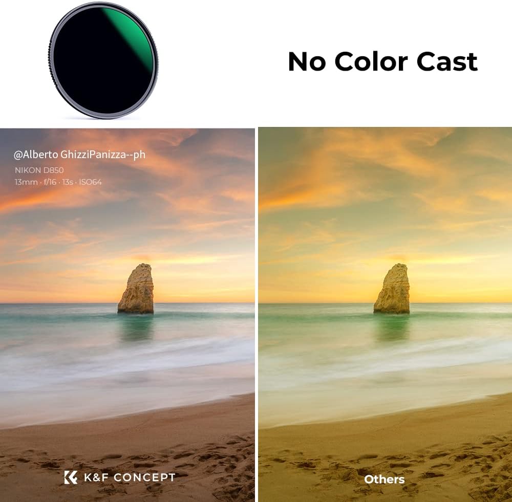 77mm ND1000 10-Stop Fixed Neutral Density Filter, HD Hydrophobic Super Slim Multi-Layer Coatings Glass Filter, Pack of 2 R284
