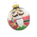 Set of 4 Nutcracker Design Glass Christmas Ball Ornament Y265693