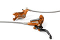 Hope Disc Brakes - Tech 3 V4 - No Rotor - Braided - Orange - Front Q599