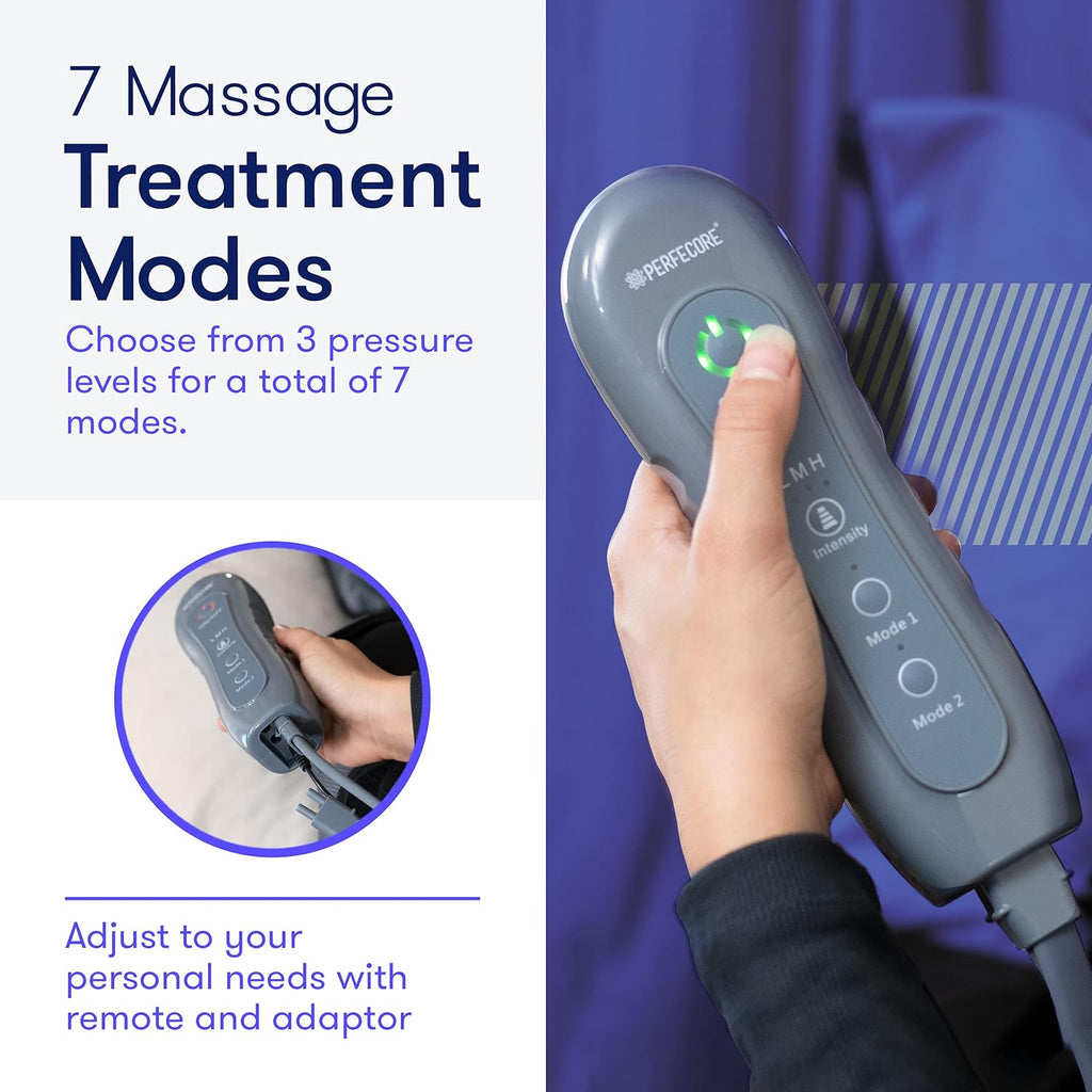 Large Knee Dark Grey Leg Massager with Heat Air Compression V458