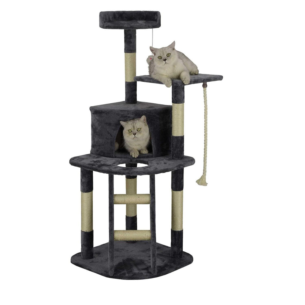 49 in. Cat Tree Condo with Sisal Covered Posts S910