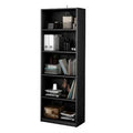 5-Shelf Bookcase Storage Cabinet Black U657570