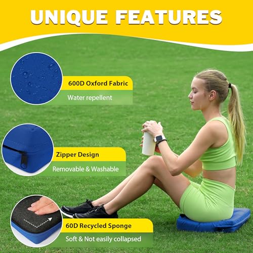 2 Pcs Water-Repellent Stadium Seat Cushions E50770