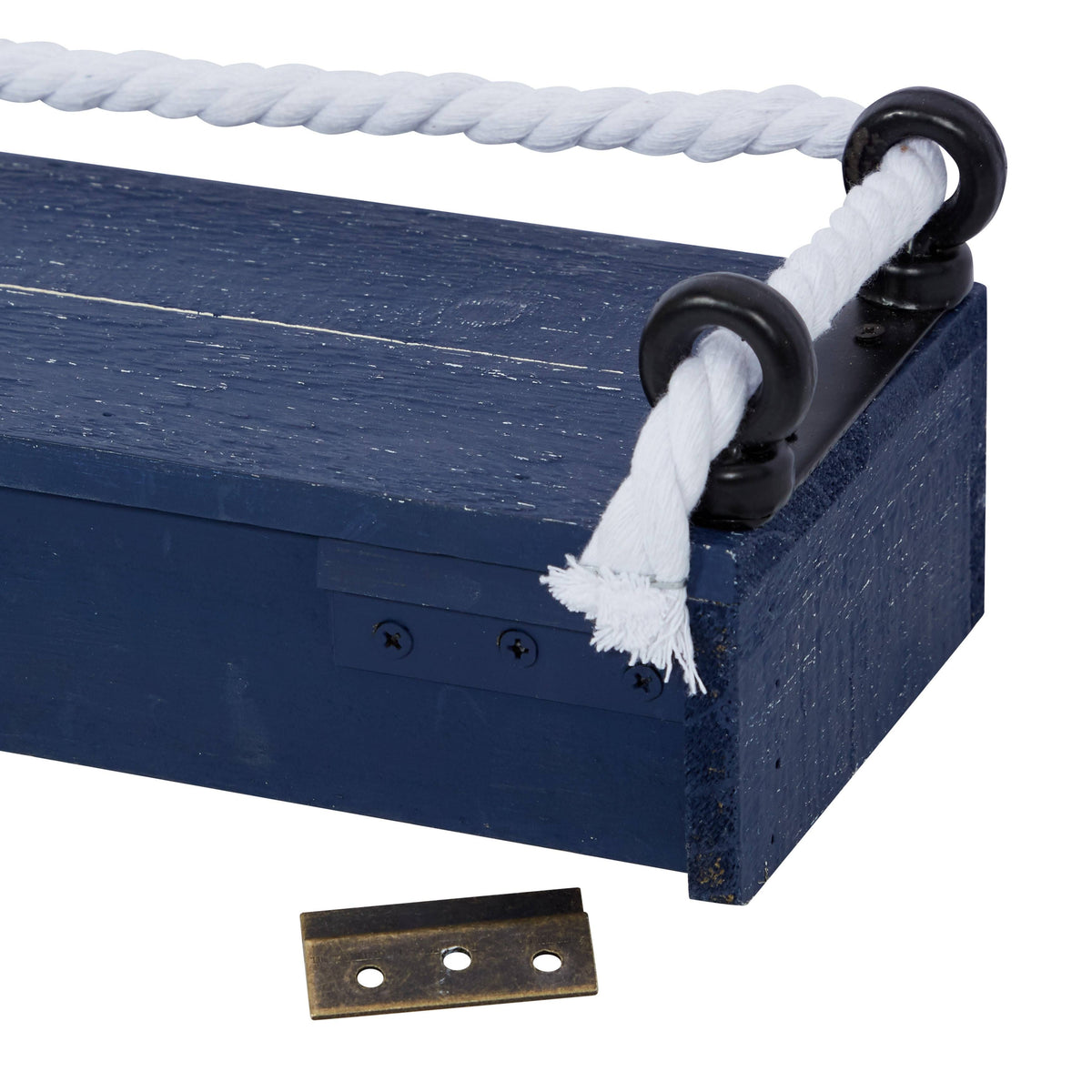 Blue Wood Wall Shelf, Set of 3 V294