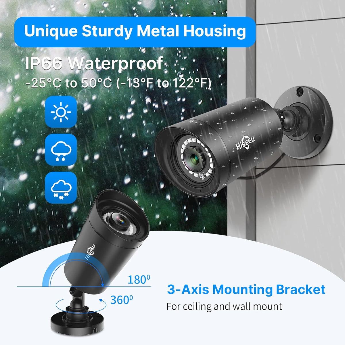 5MP 8Channel Security Camera System, 8Pcs 1080P Wired Outdoor Cameras with Night Vision, 3TB HDD W99263