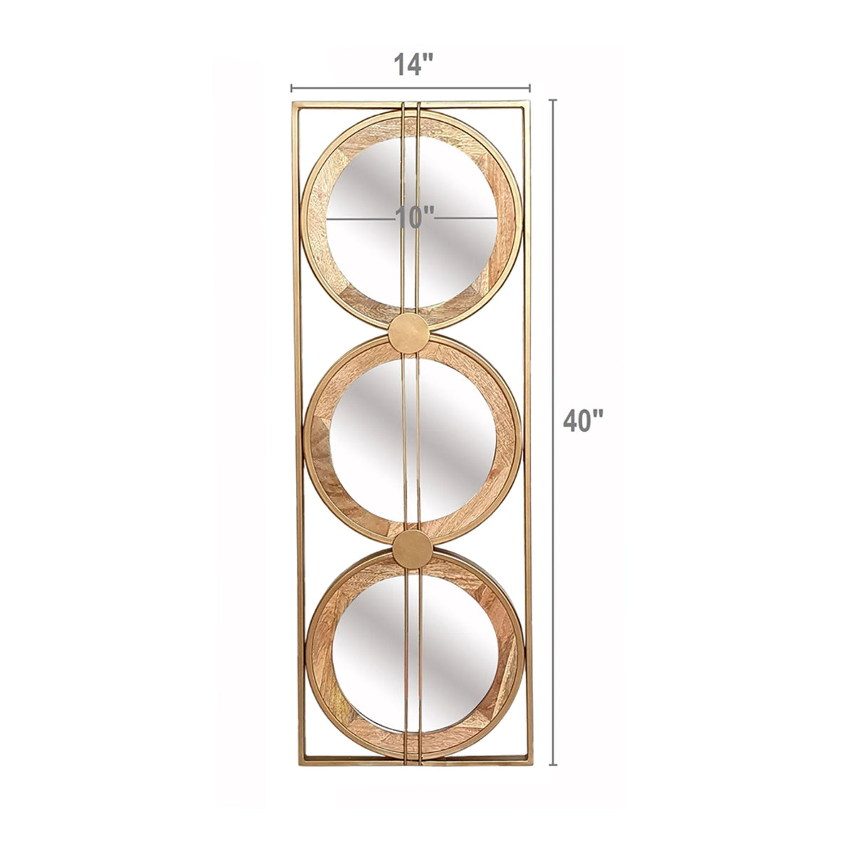 Round Wall Mirror with Rectangular Frame Z564