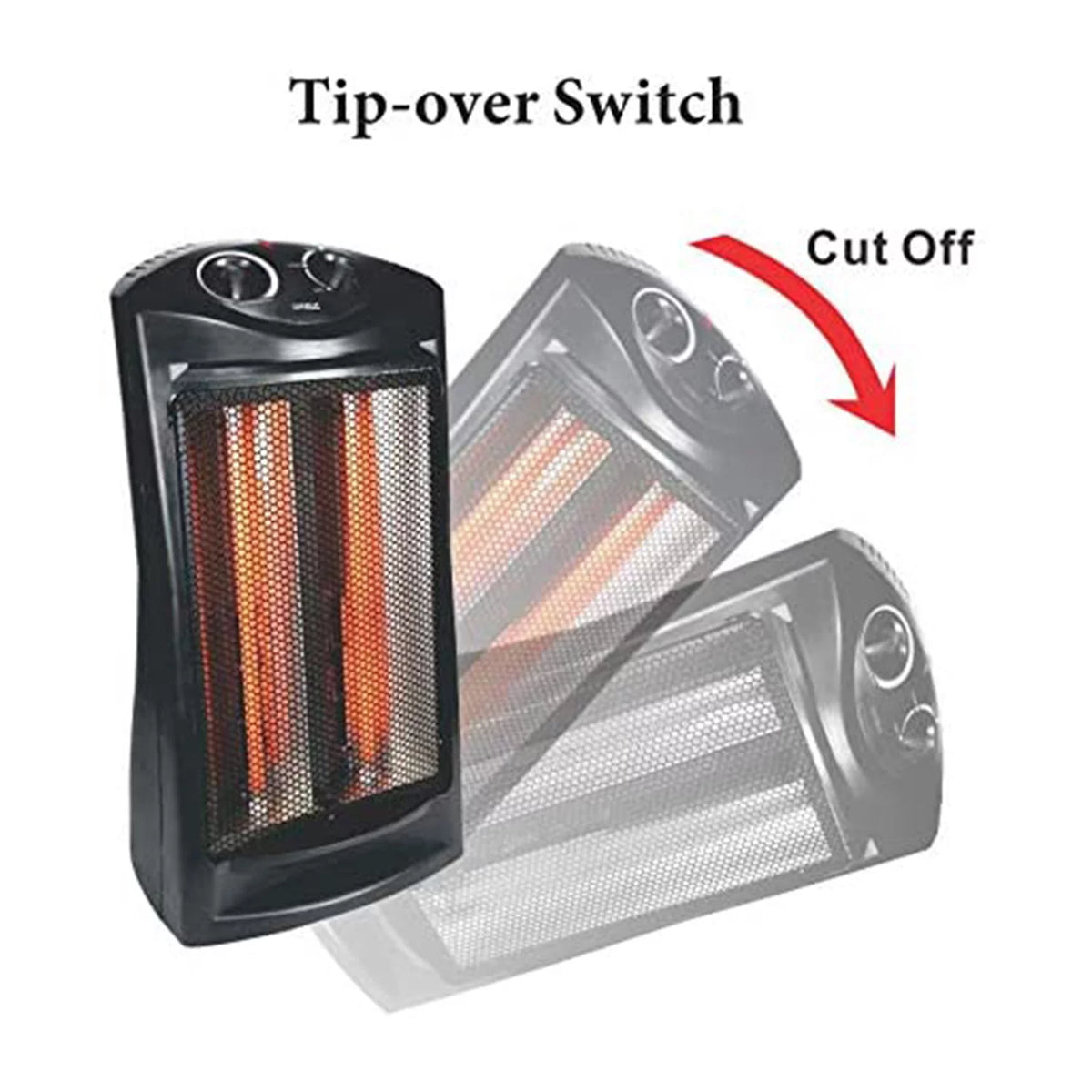 Portable Tower Quartz Heater with Thermostat H9738