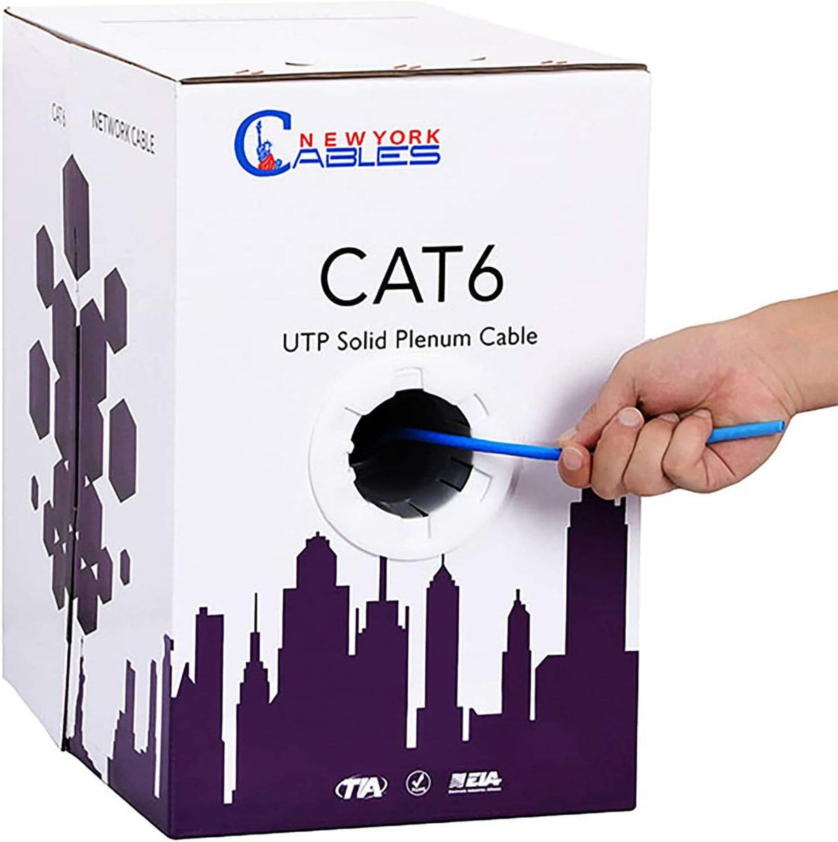Black 1000ft CAT6 Plenum Cable P235659