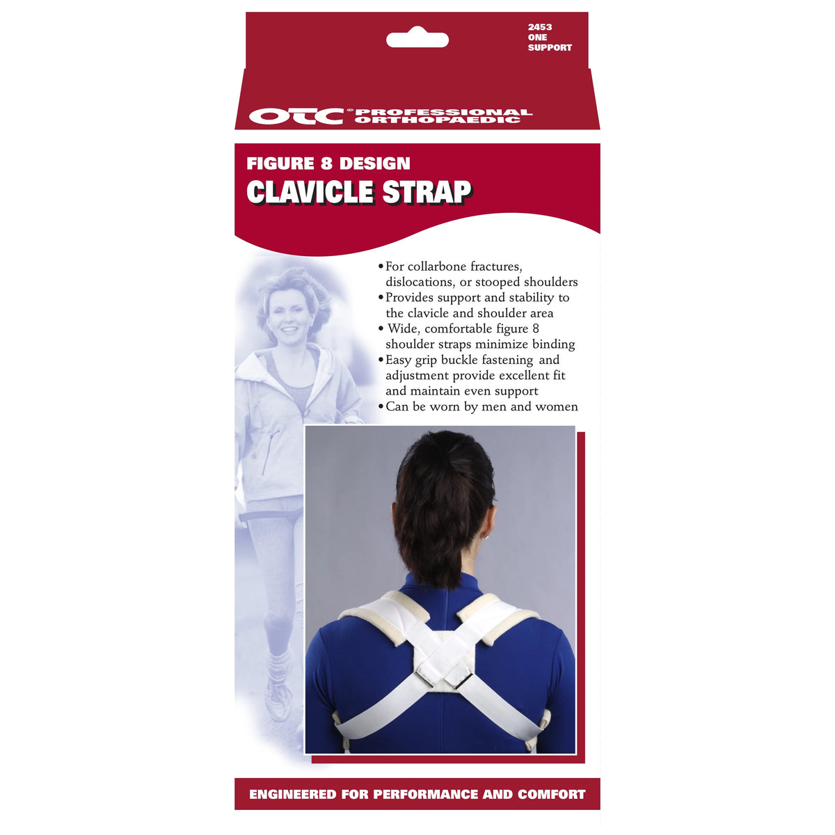 White Large Clavicle Strap B935