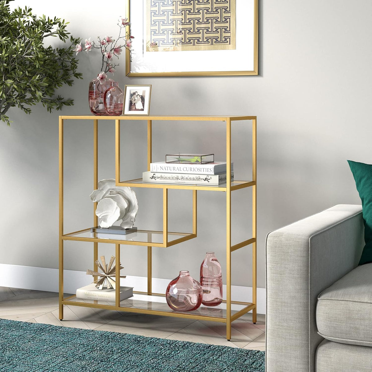 Brass Metal Bookcase C846327
