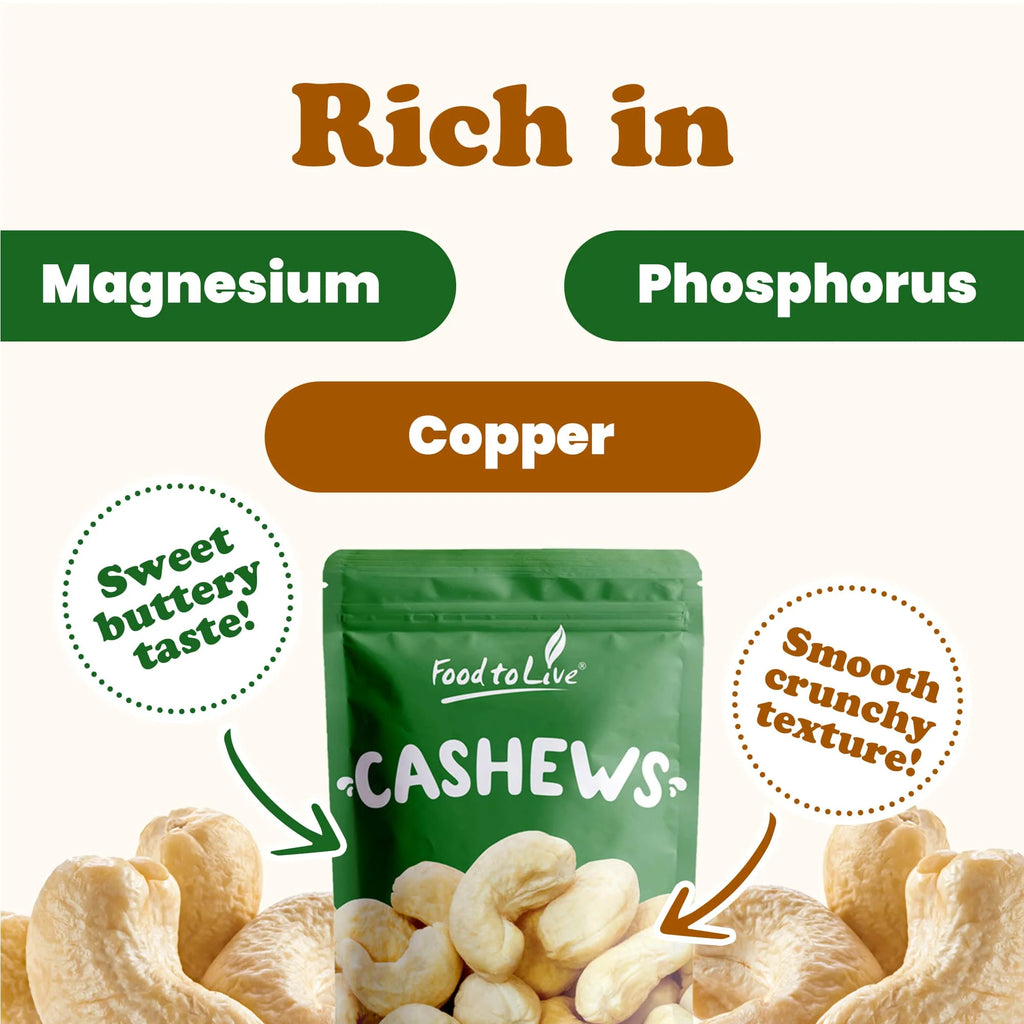 Whole Cashews W320 8 Pounds Raw S1362