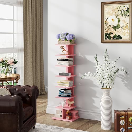 Black 8-Tier Narrow Bookshelf C356981