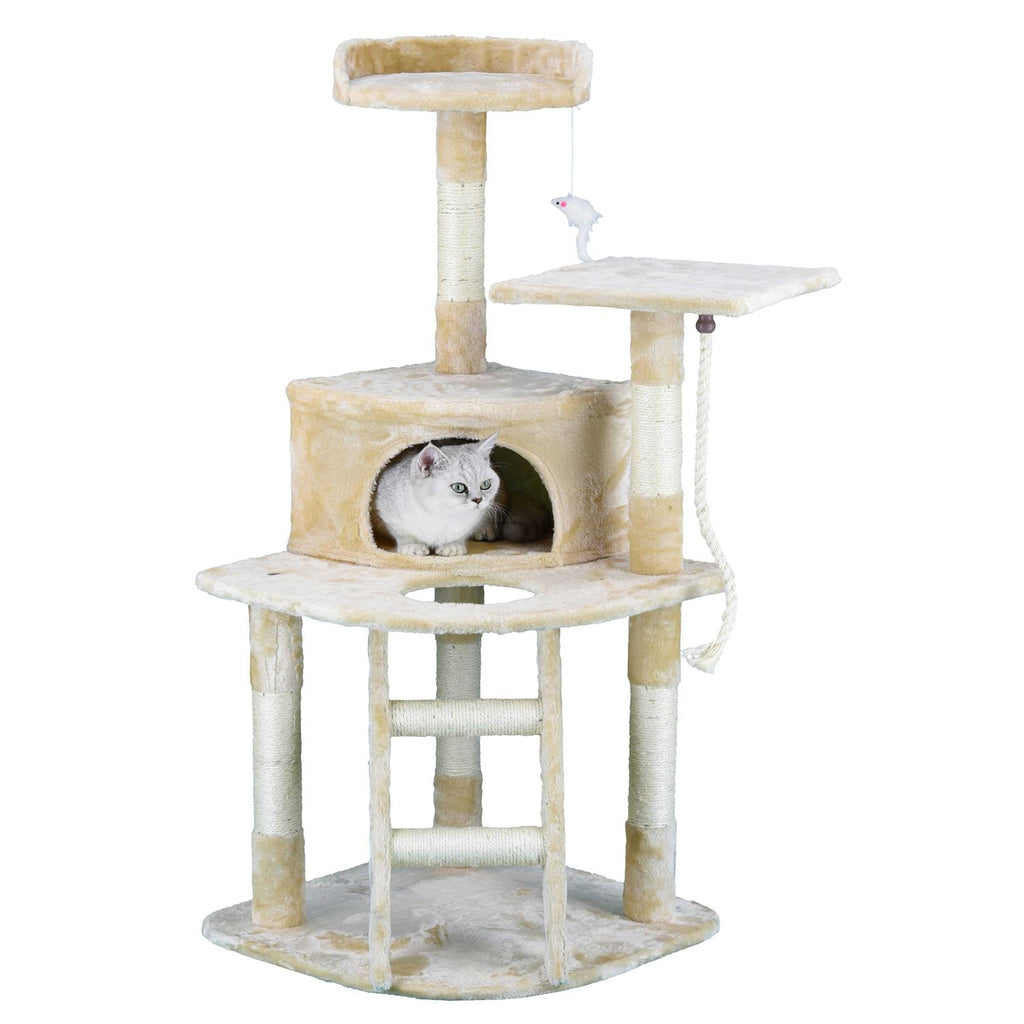 49 in. Cat Tree Condo with Sisal Covered Posts S910