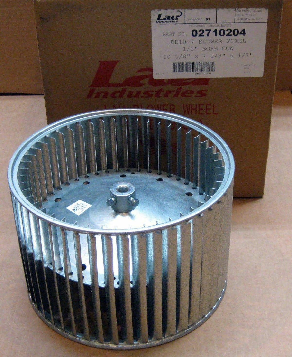 Blower Wheel 10-5/8x22 x 7-1/8x22 x 1/2x22 CCW G610697