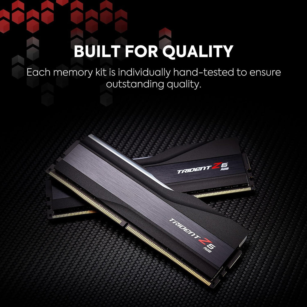 DDR5 RAM 32GB (2x16GB) 5600MT/s CL28-34-34-89 Matte Black Desktop Computer Memory Y24266