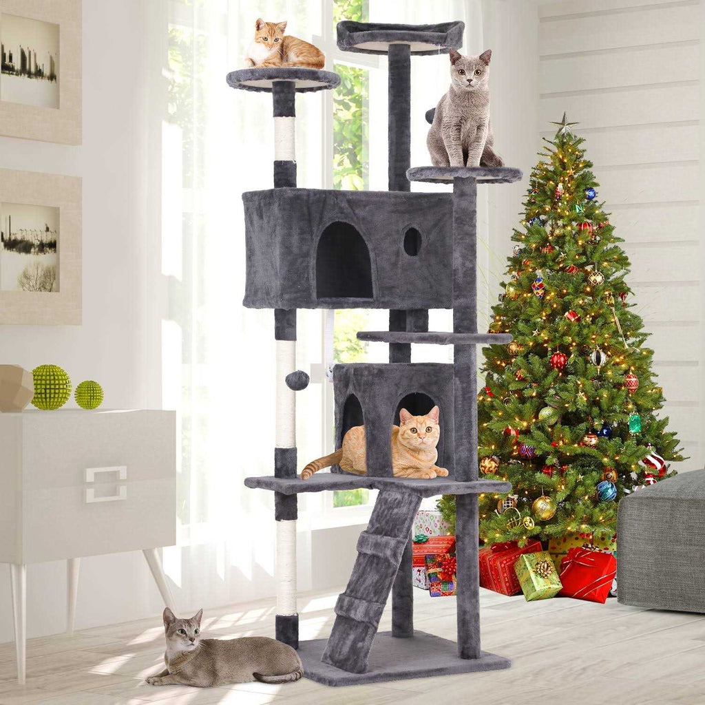 70-in Cat Tree Tower with Scratching Post O10229