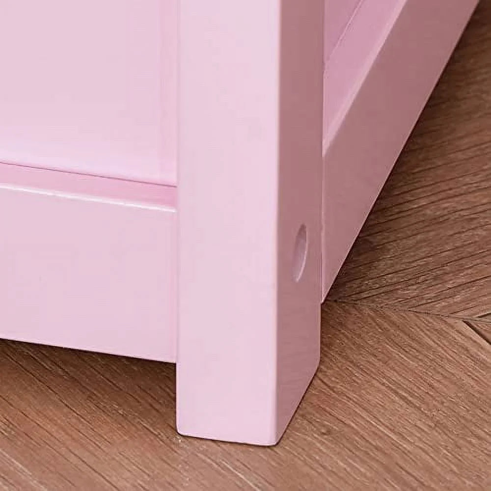 Wooden Toy Organizer Chest Storage Box With Seat Bench Cabinet Cube With Safety Pneumatic Rod U107489