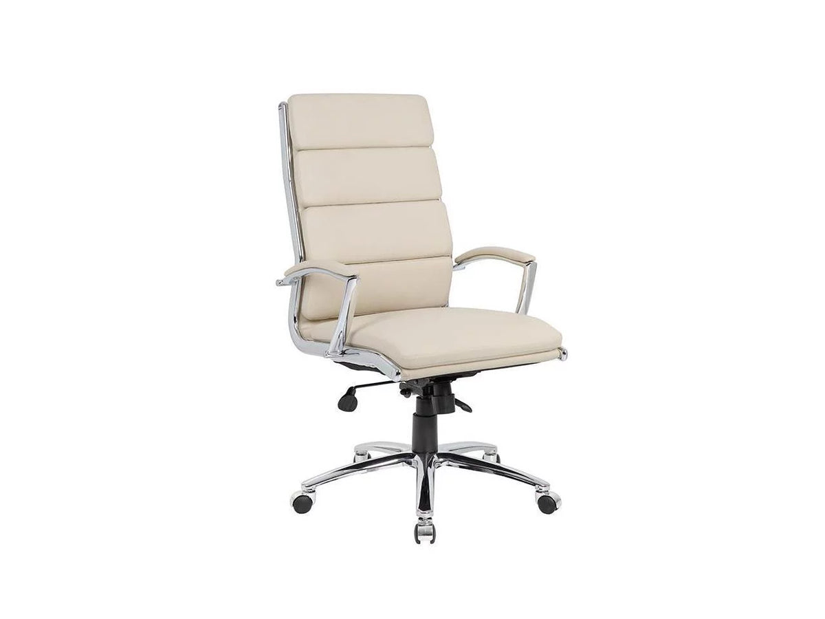 Beige Upholstered Vinyl Chair J90001
