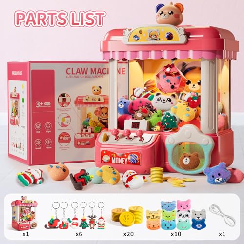 Mini Claw Machine with Music & 36 Mini Toys K7398