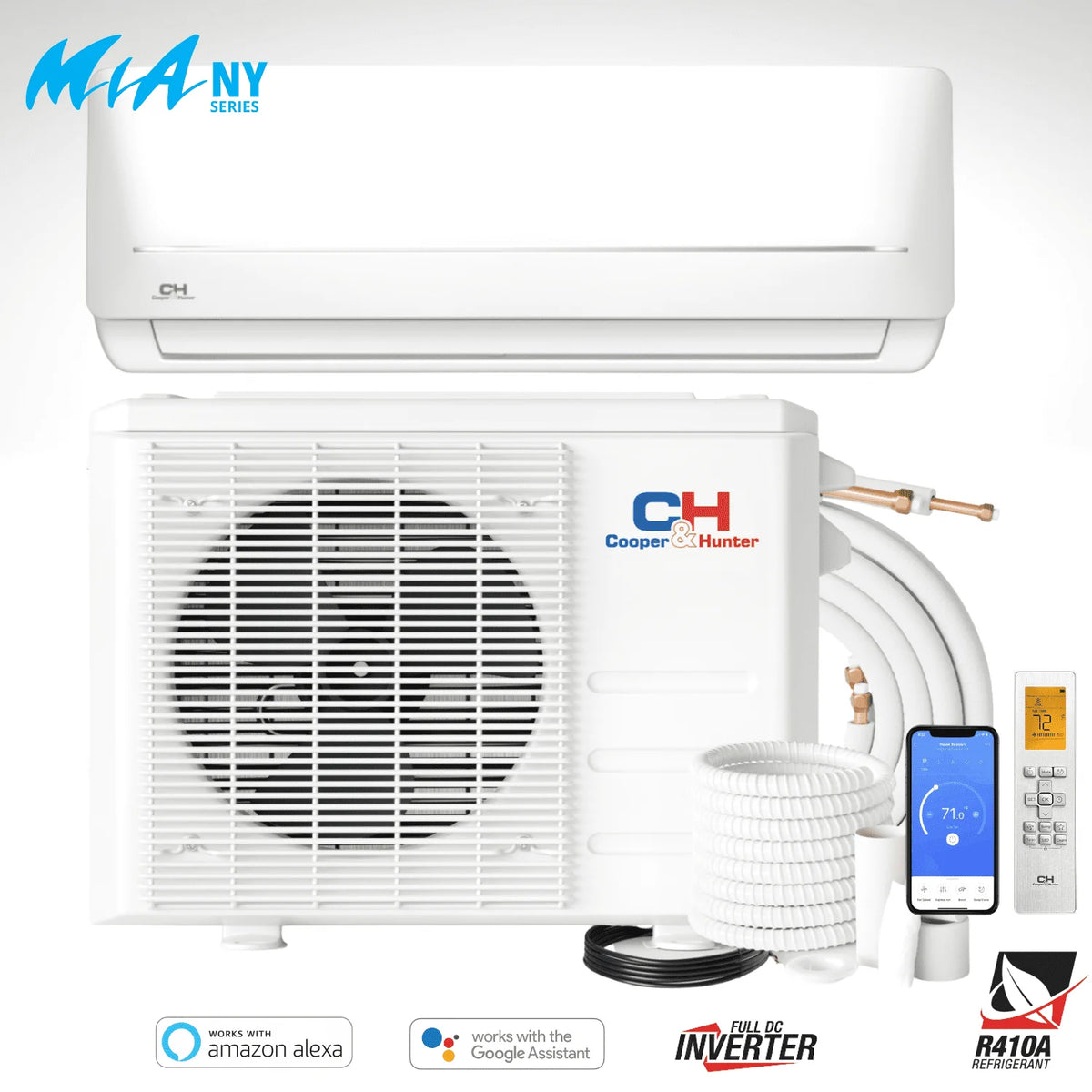 6000 BTU 115V Wall Mounted Mini Split Heat Pump Air Conditioner J926