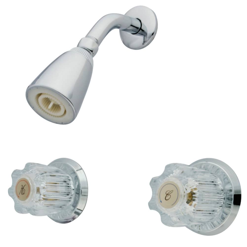 Two Handle Shower Faucet Polished Chrome T820201