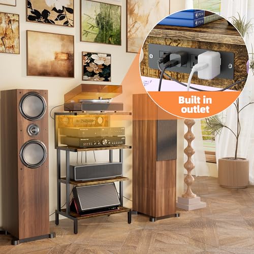 4-Tier Game Console Stand with Storage Shelves U9828