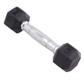 30 lbs Black Rubber Encased Hex Dumbbell E31739