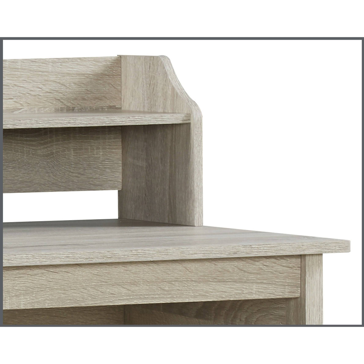 Gray Oak Writing Desk with Hutch G471