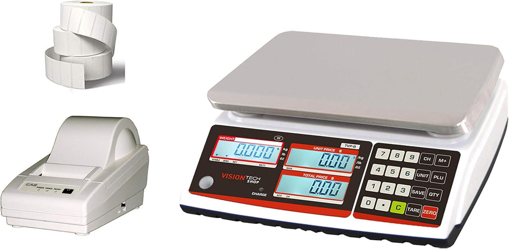 Price Computing Scale with DLP-50 Thermal Label Printer and 1 Case of Labels P4963