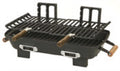 Black Cast Iron Charcoal Hibachi Grill 10 x 18 in. Y891
