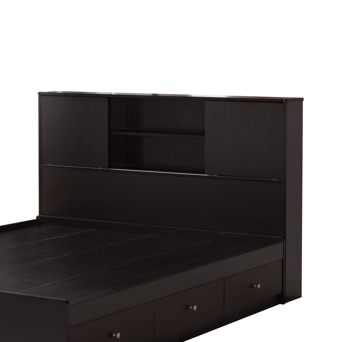Twin Bookcase Headboard with Two Large Cubbies and Two Smaller Shelves - White Q146831