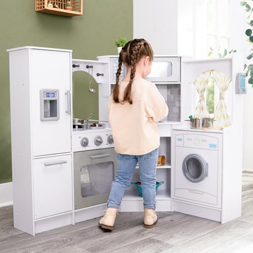 Wooden Corner Play Kitchen with Lights & Sounds J619